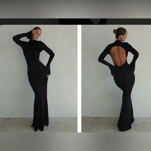 Elegant Black Long Sleeve Dress